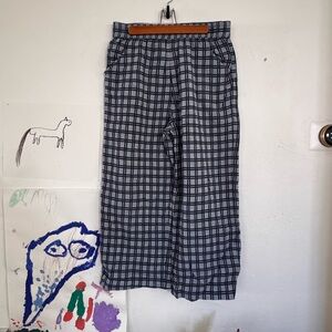 Ace & Jig Black and White Plaid Wide Leg Pants